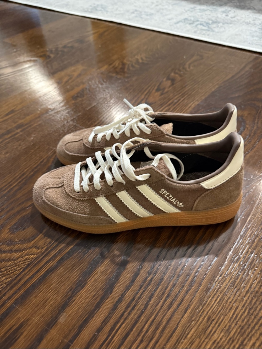 adidas Spezial Suede Sneakers in Brown and Cream